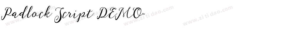 Padlock Script DEMO字体转换